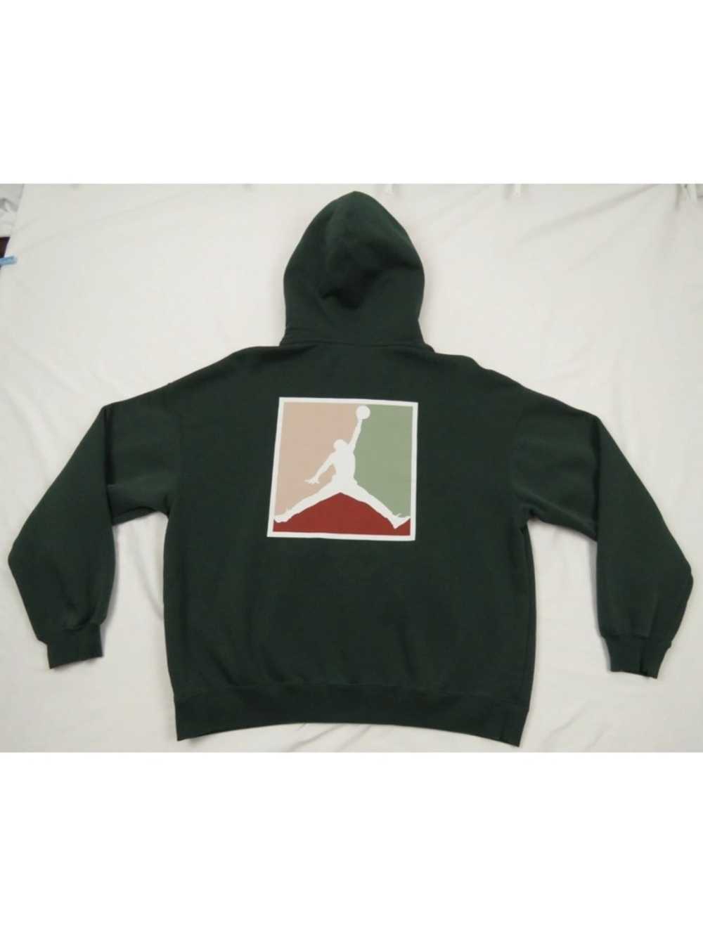 Nike Air Jordan Jumpman Green Mens Hooded Hoodie Pullover Sweatshirt Jacket L